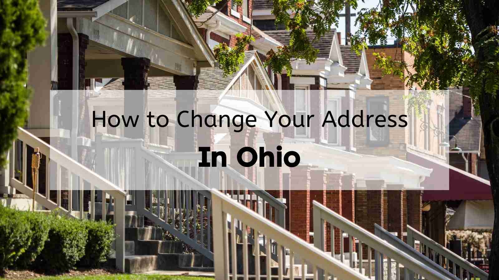 Change Of Address Ohio Complete Guide Ohio BMV Change Of 