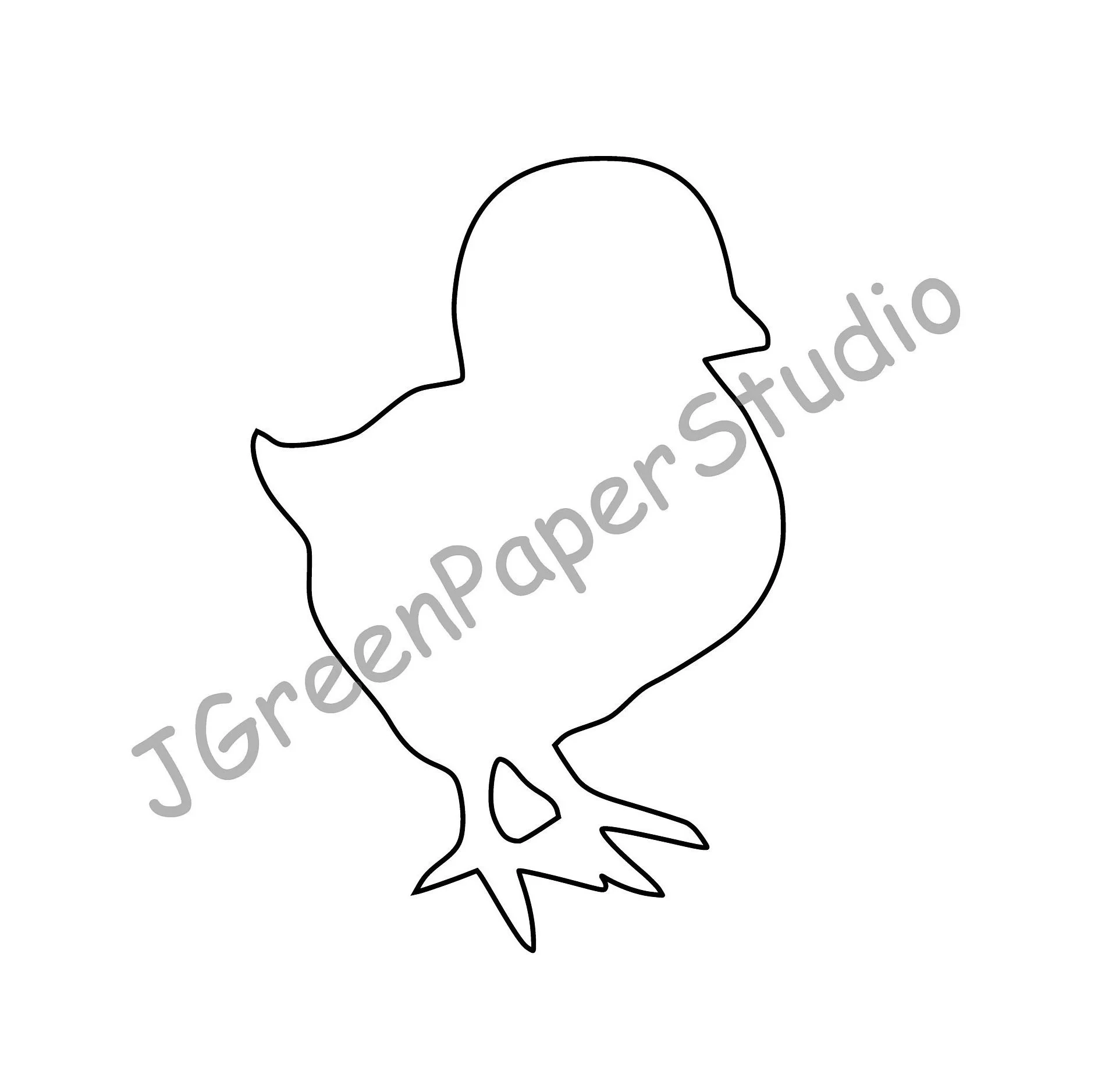 Chick Template Easter Coloring Page amp DIY Craft Stencil PDF 