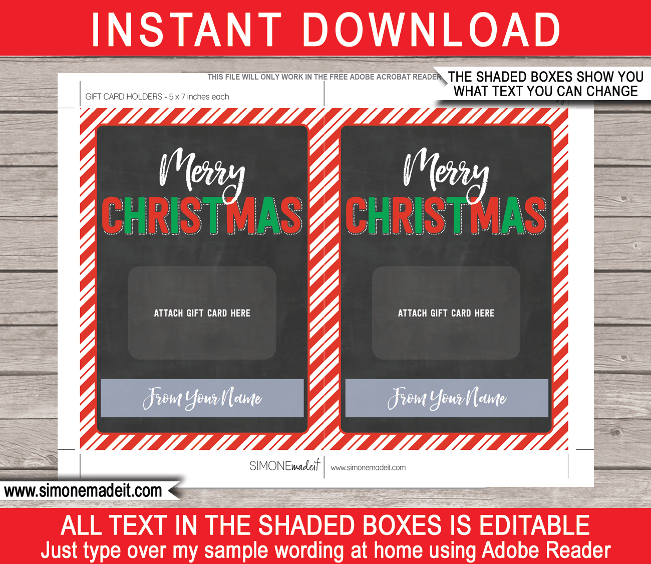 Free Printable Christmas Gift Card Holder Templates Free Printable Christmas Gift Card Holder Templates