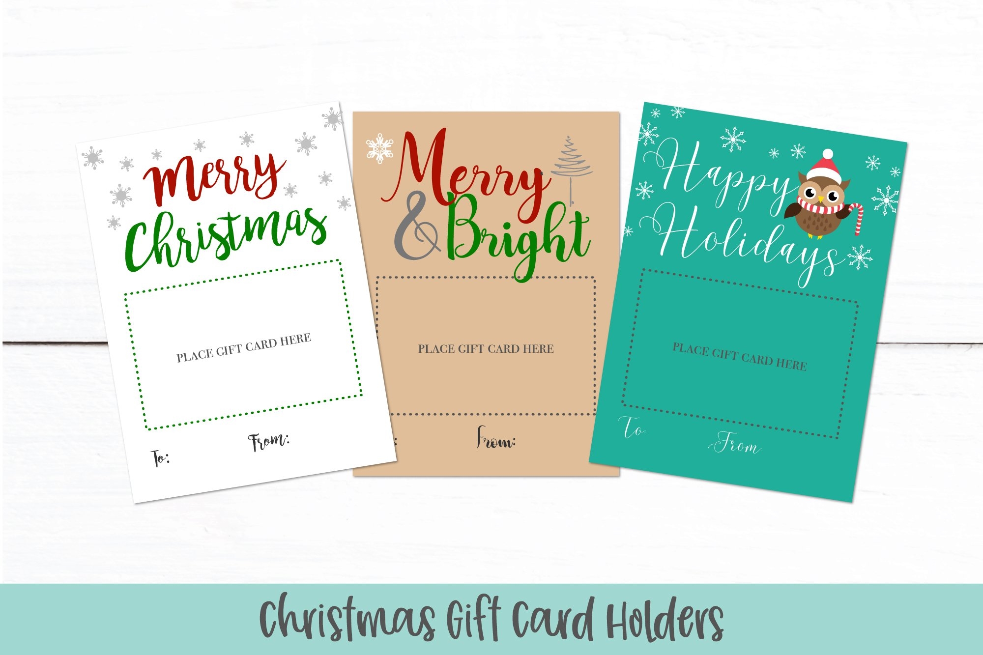 Christmas Gift Card Holders Printable Christmas Card PDF Christmas Gift Card Holders Printable Christmas Card PDF