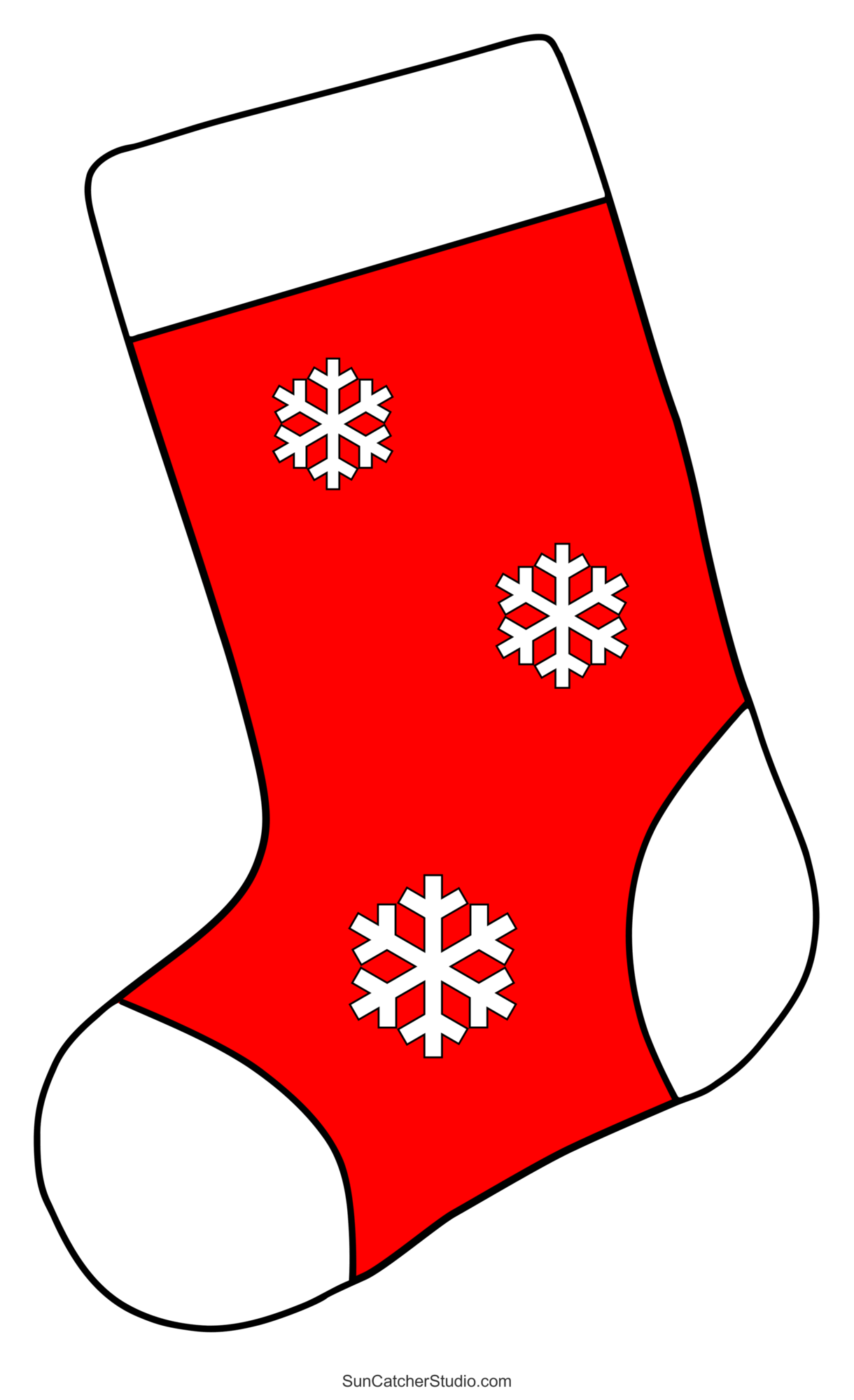Large Printable Stocking Template
