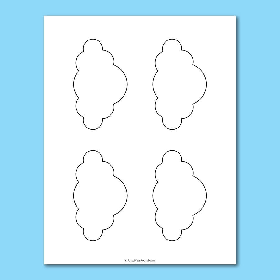 Cloud Printable Template