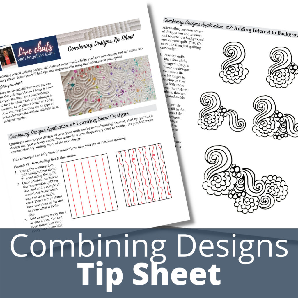 Combining Designs Downloadable Quilting Diagrams And Tip Sheet 