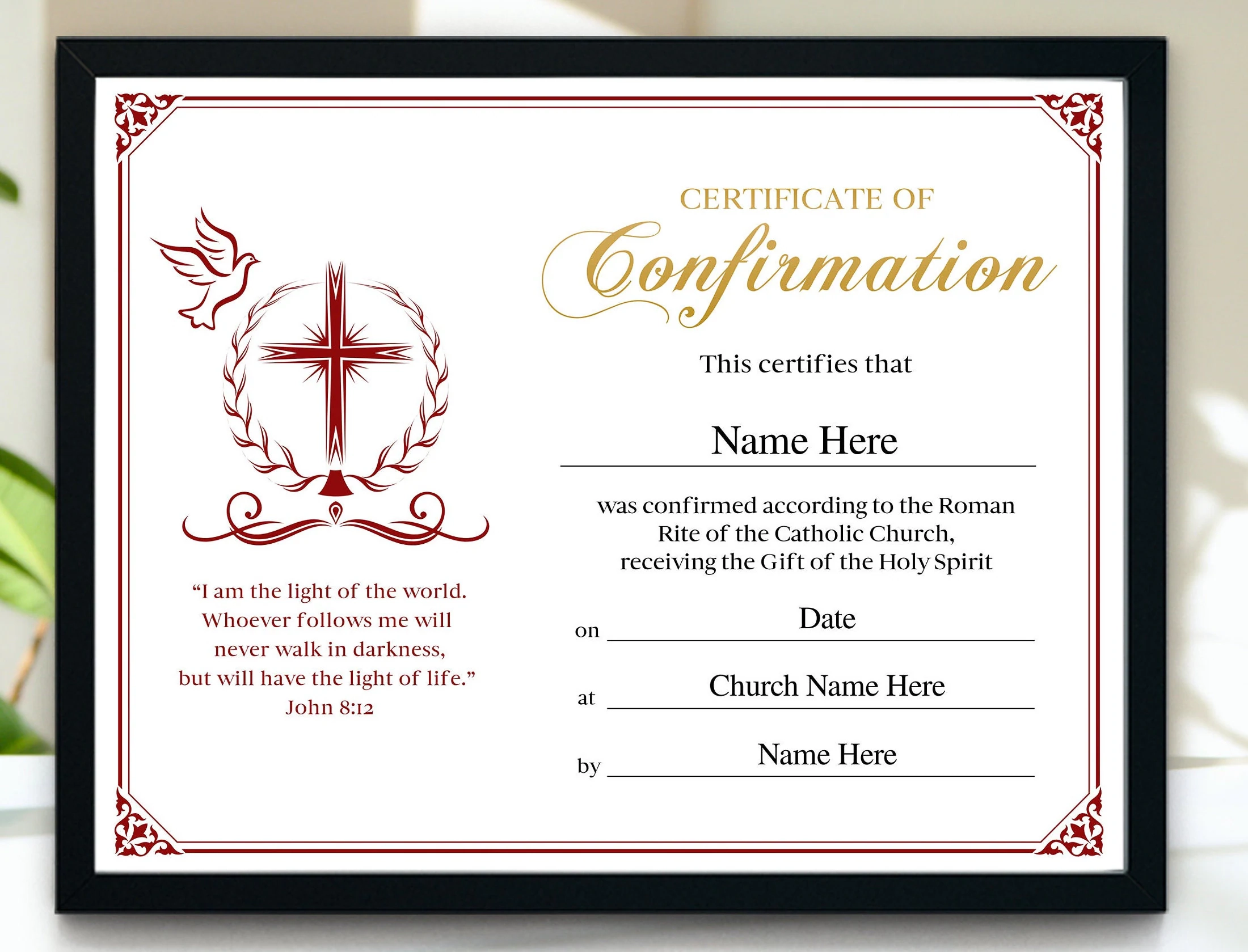 Free Printable Certificate Of Confirmation