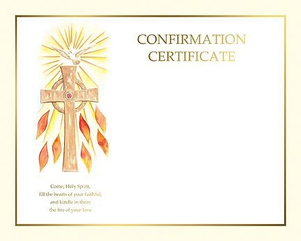 Confirmation Certificate Create Your Own Style BCXS114 F C 