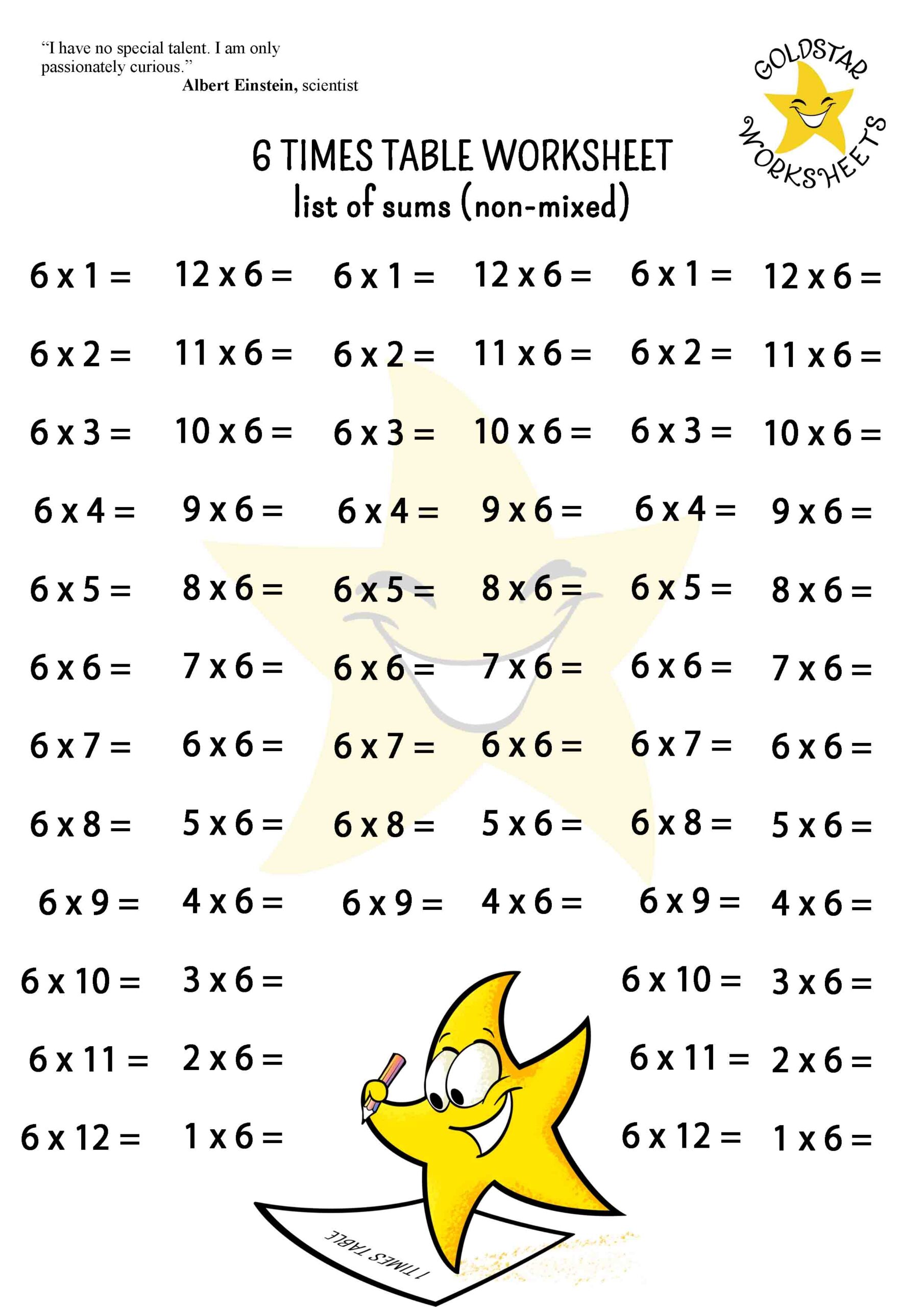 Conquer The 6 Times Table With These Fun And Free Worksheets 