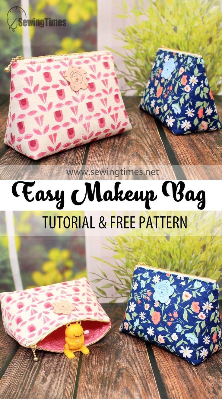 Cosmetic Pouch Sewing Pattern amp Tutorial