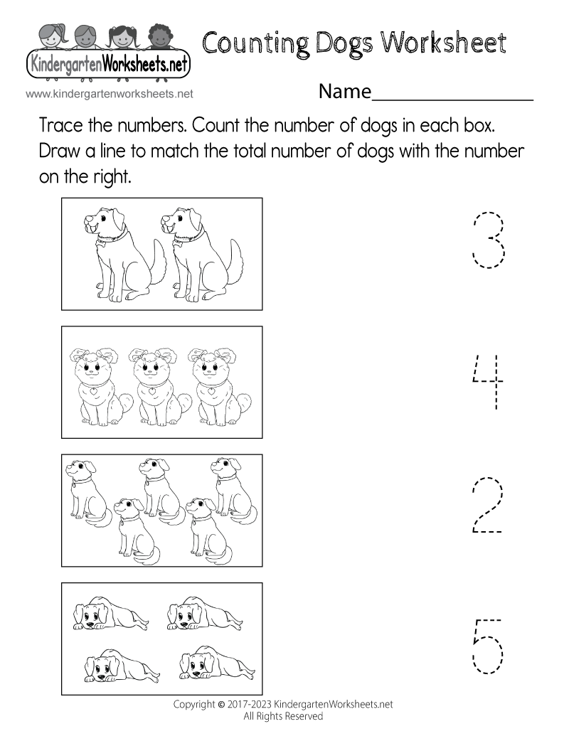Dog Worksheets For Kids