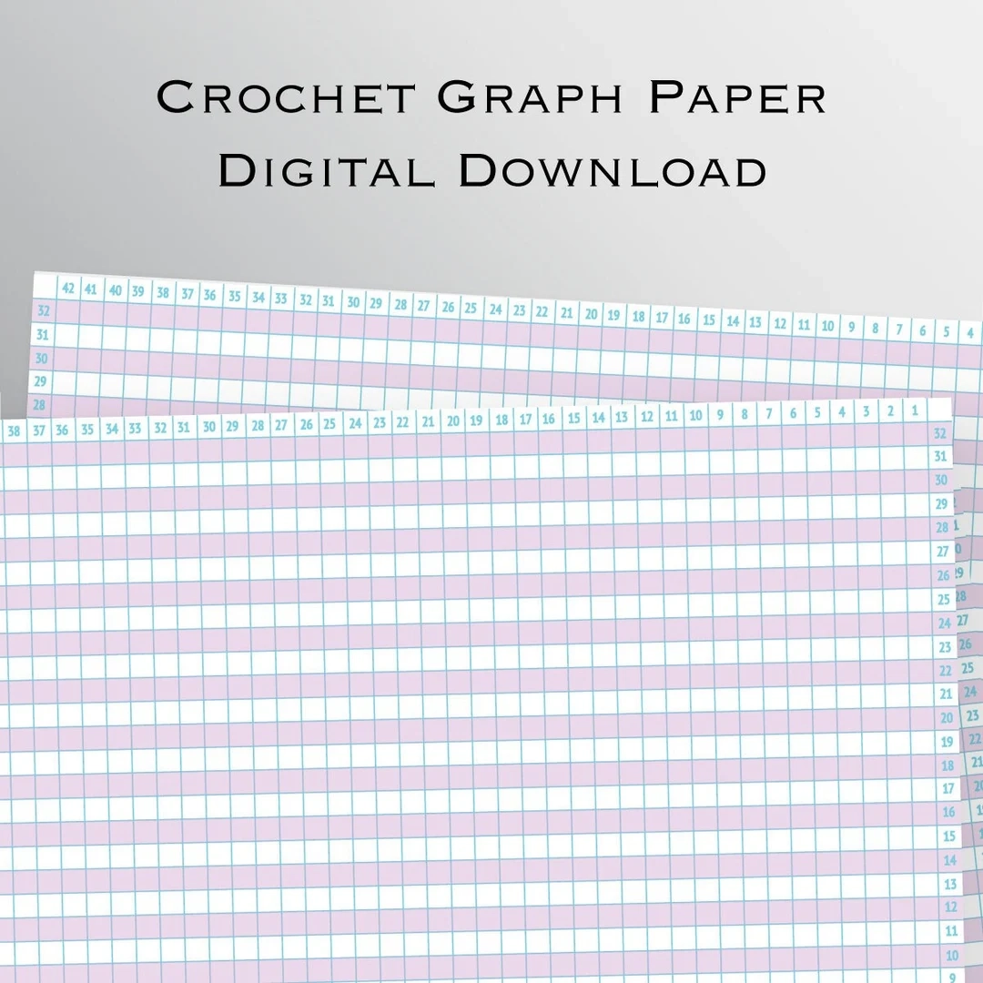 Crochet And Knitting Numbered Graph Paper Crochet Graph Paper 
