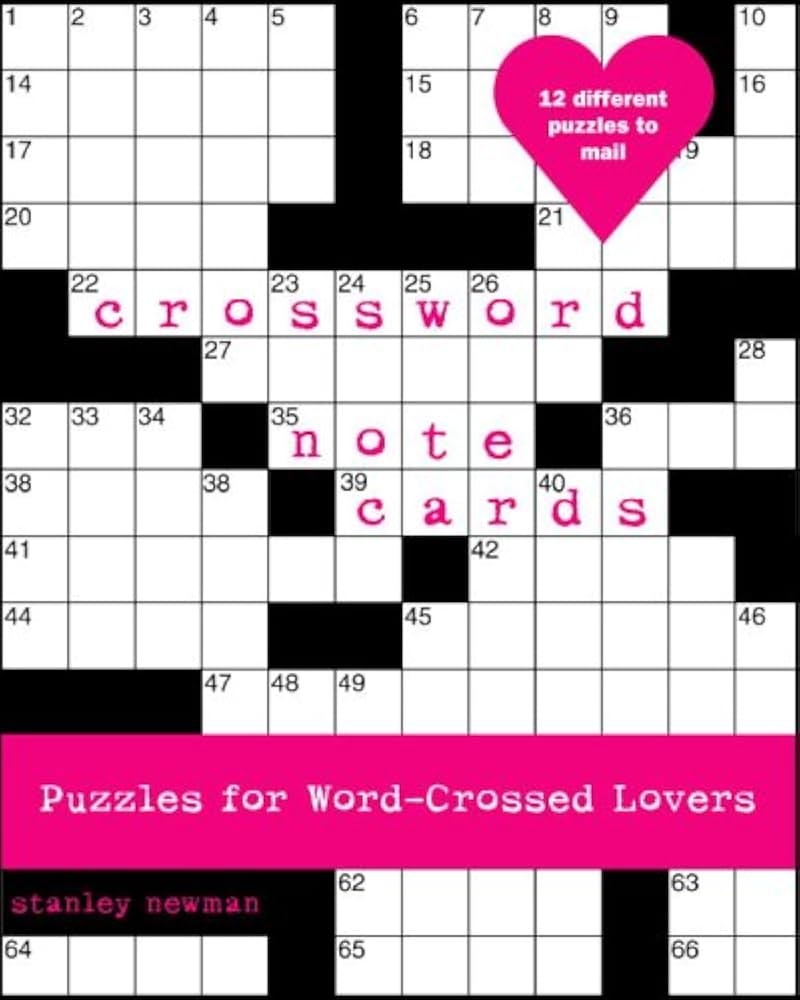 Crossword Note Cards Puzzles For Word Crossed Lovers Newman Stanley 9780307337061 Books Amazon ca