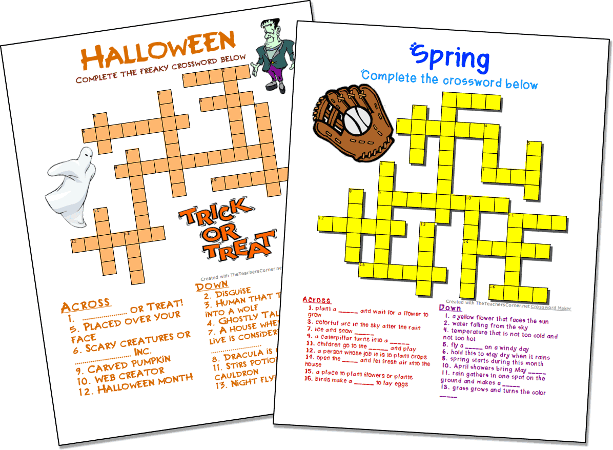Crossword Puzzles Maker Printable Free