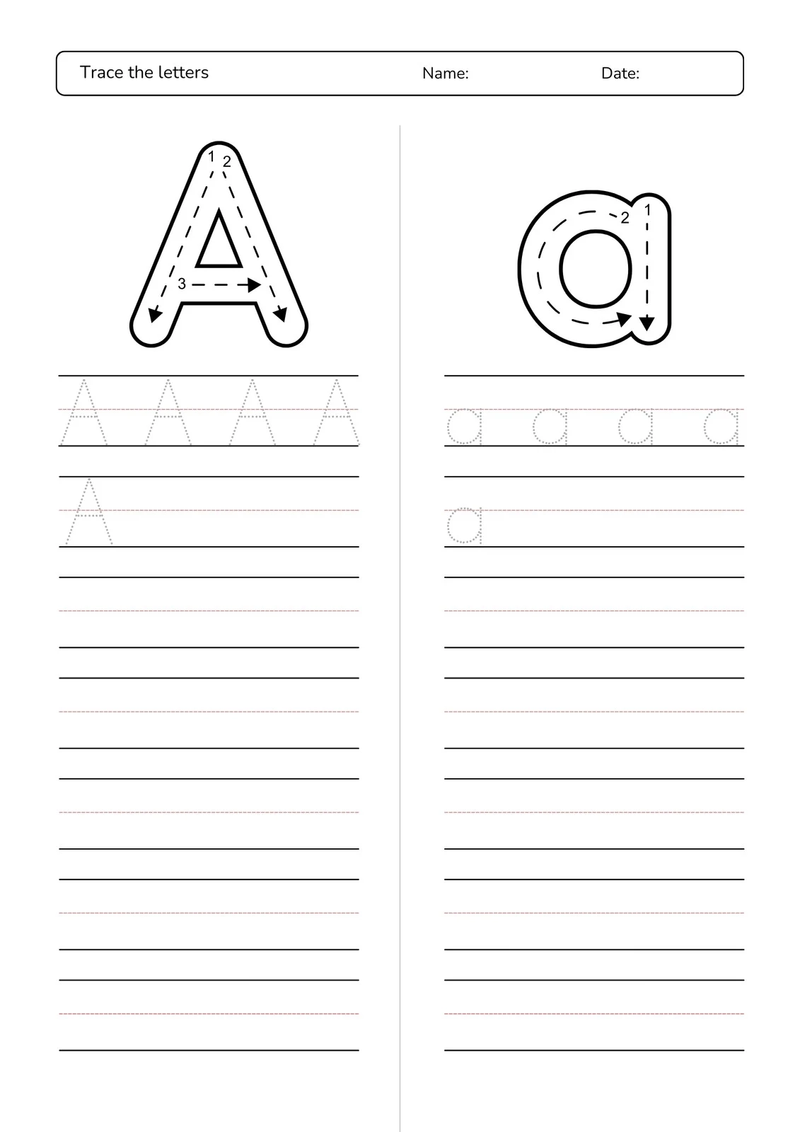 Printable Alphabet Worksheets