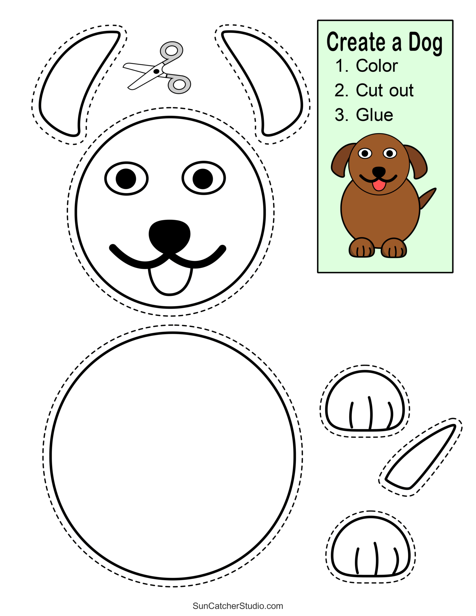 Cut And Paste Crafts For Kids Printable