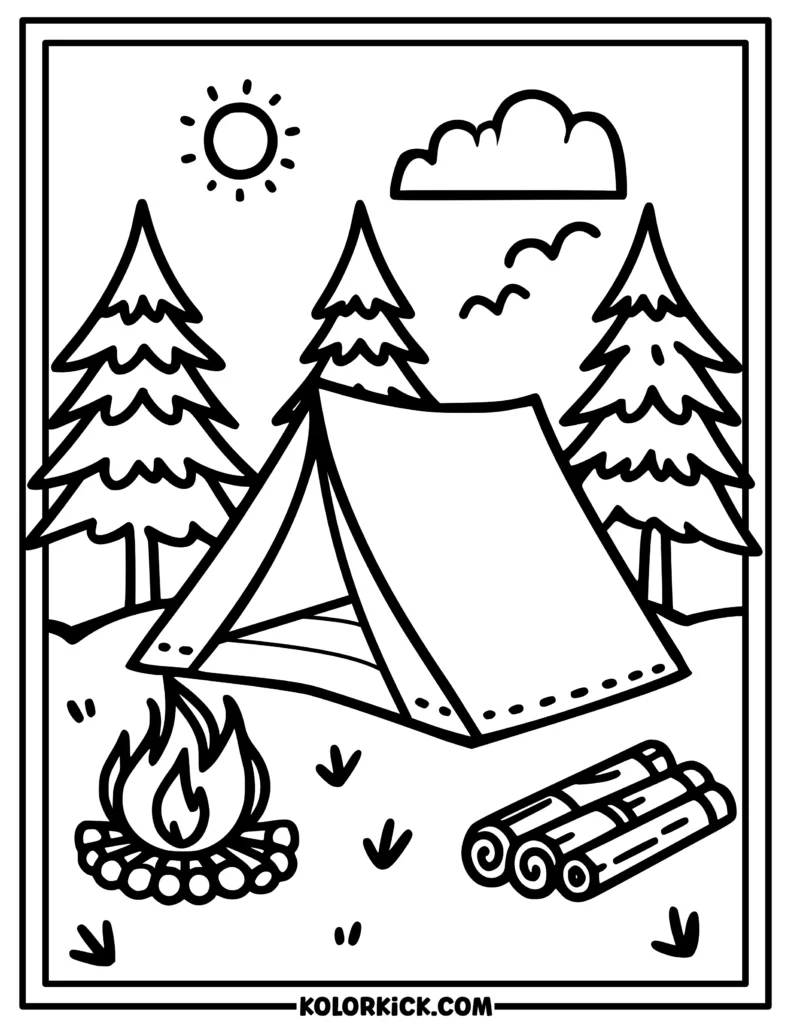cute camping coloring pages 100 free printable pdfs
