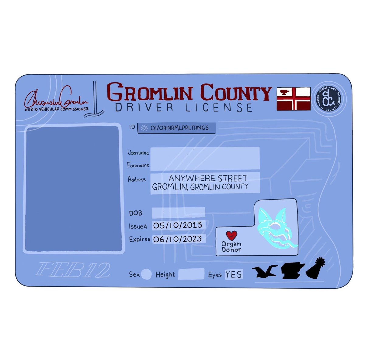 Printable Blank Drivers License Template