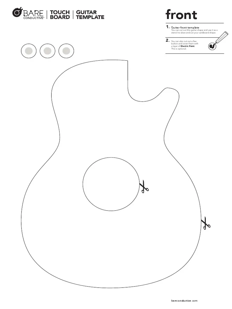 DIY Cardboard Guitar Guide PDF Guitars Celtic Musical 