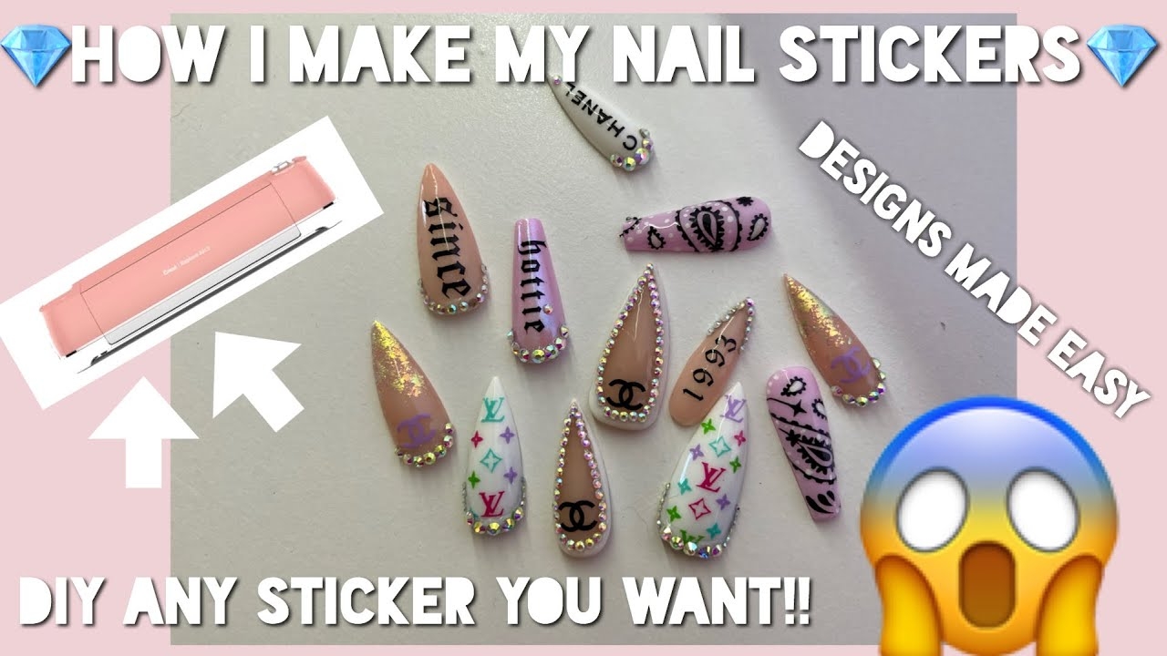 Diy How I Make My Nail Stickers Easy Mini Cricut Tutorial Vanity Val
