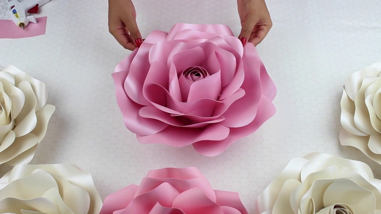 Diy Rose Tutorial Large Size Paper Rose 