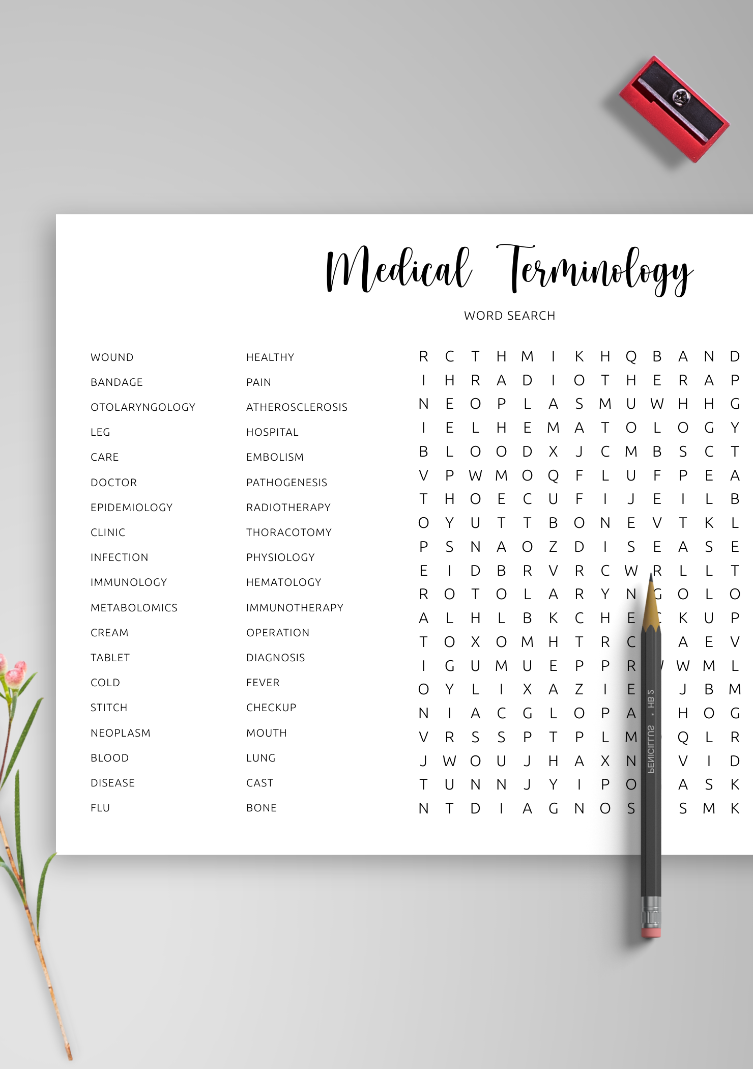 Free Printable Medical Terminology Book