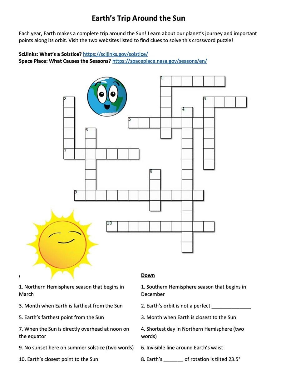 Space Exploration Crossword Puzzle