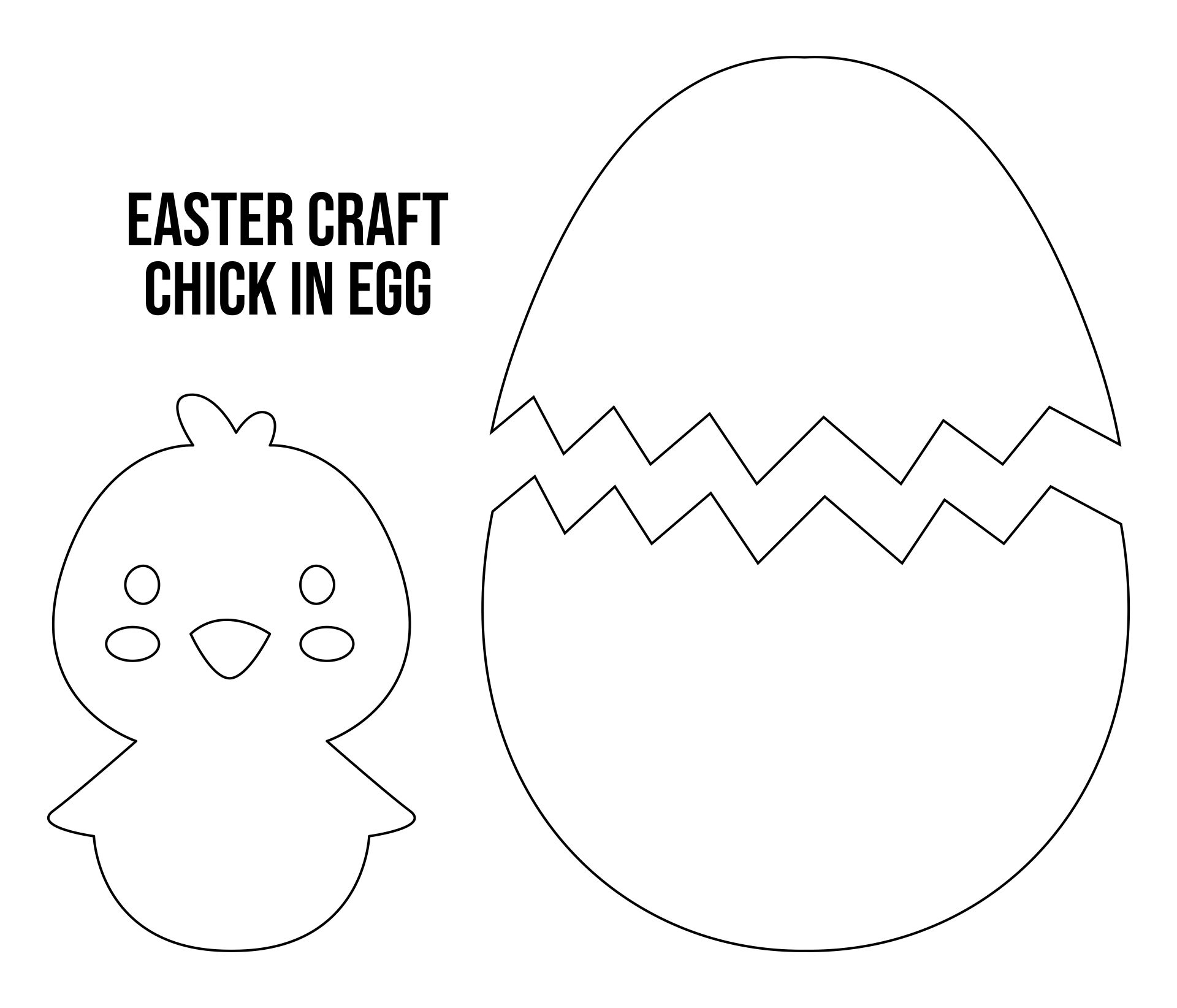 Easter Chick Template