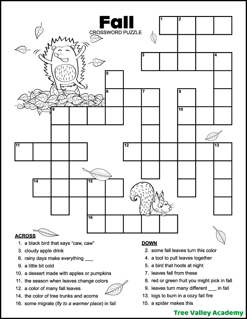 Free Printable Crossword Puzzles 7