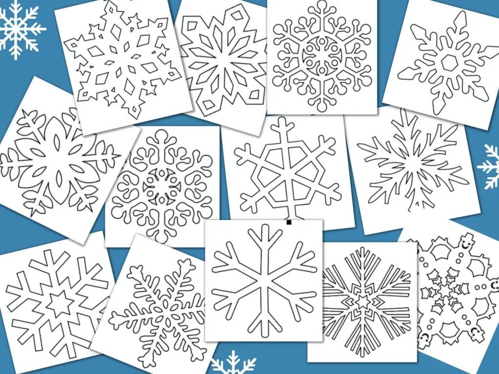 Easy Printable Paper Snowflake Template Free Patterns Made In 