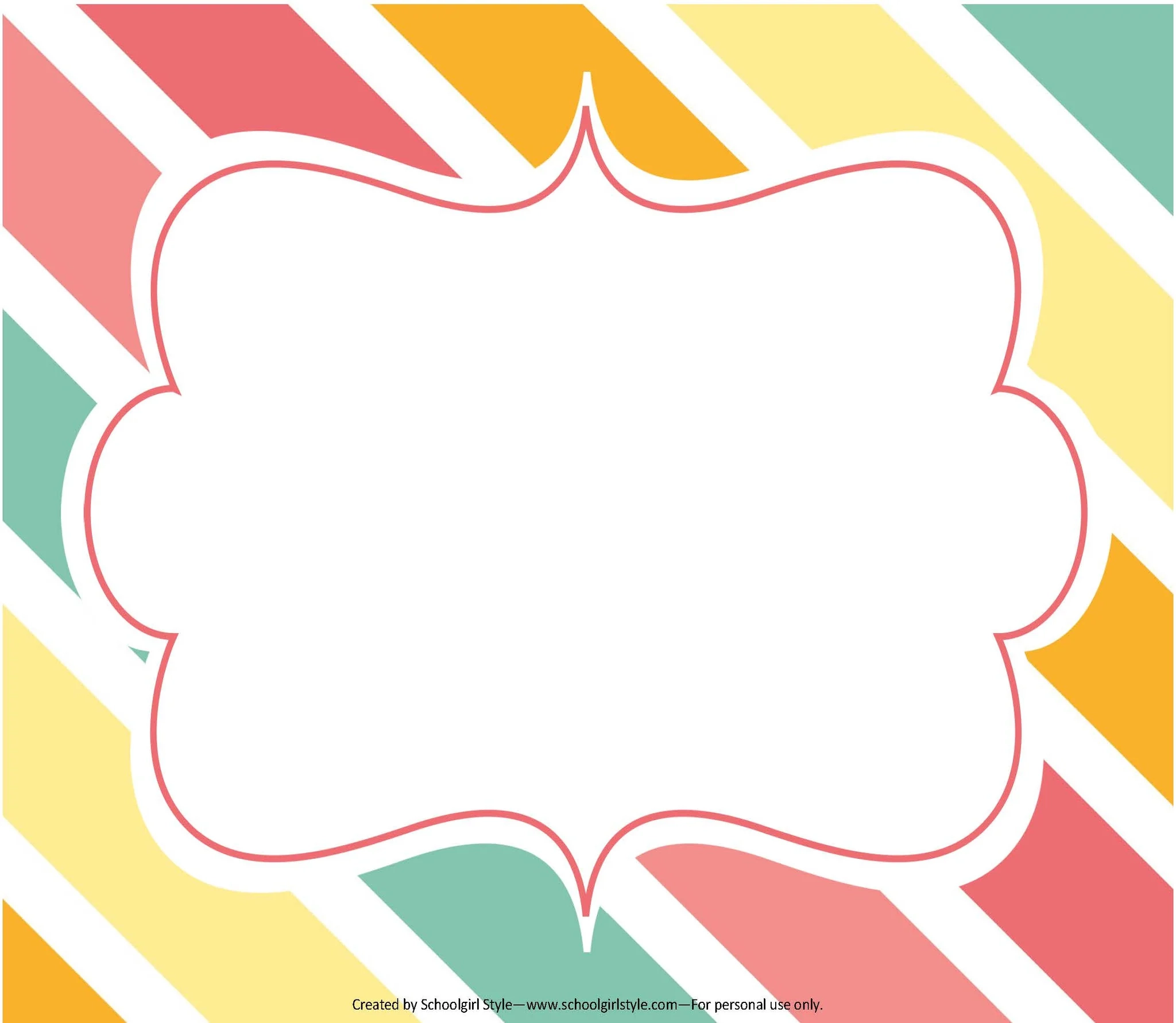Editable Sign Template Hello Sunshine Coral Schoolgirl Style