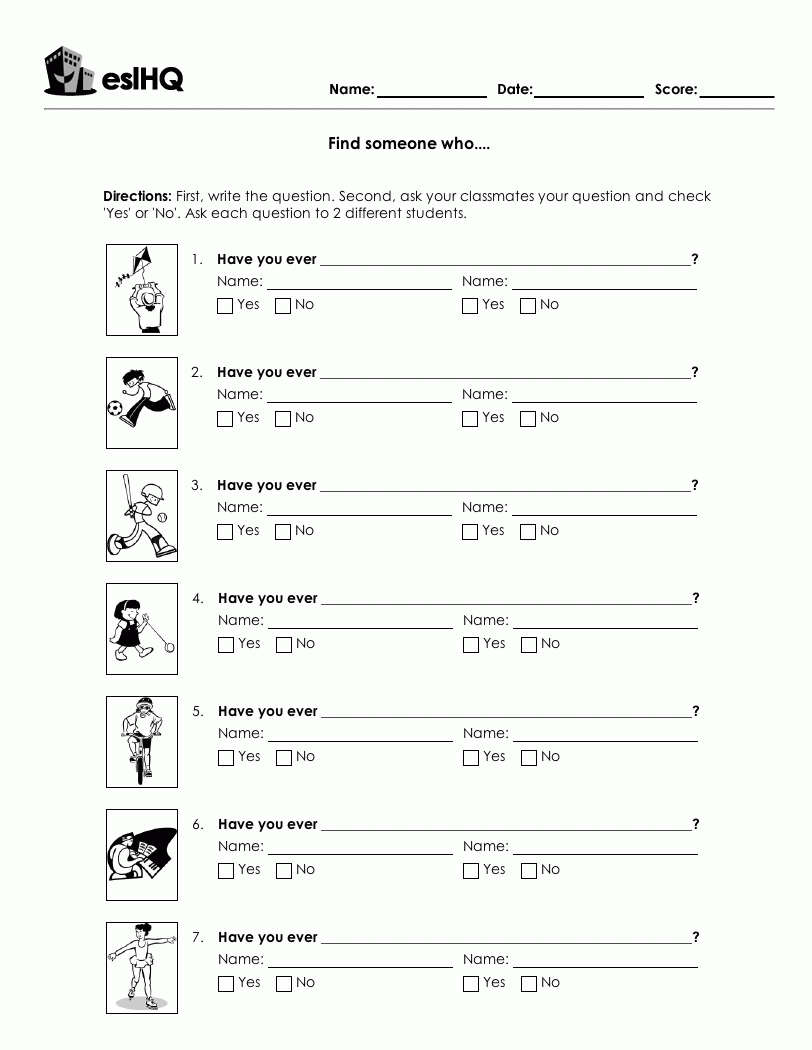 ESL Worksheets English Exercises Worksheets Library