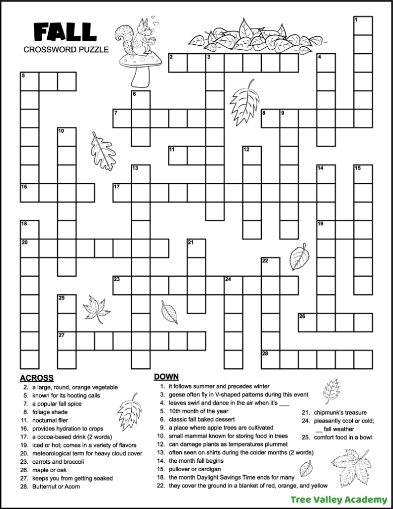 Crossword Puzzles Printable With Answer Key