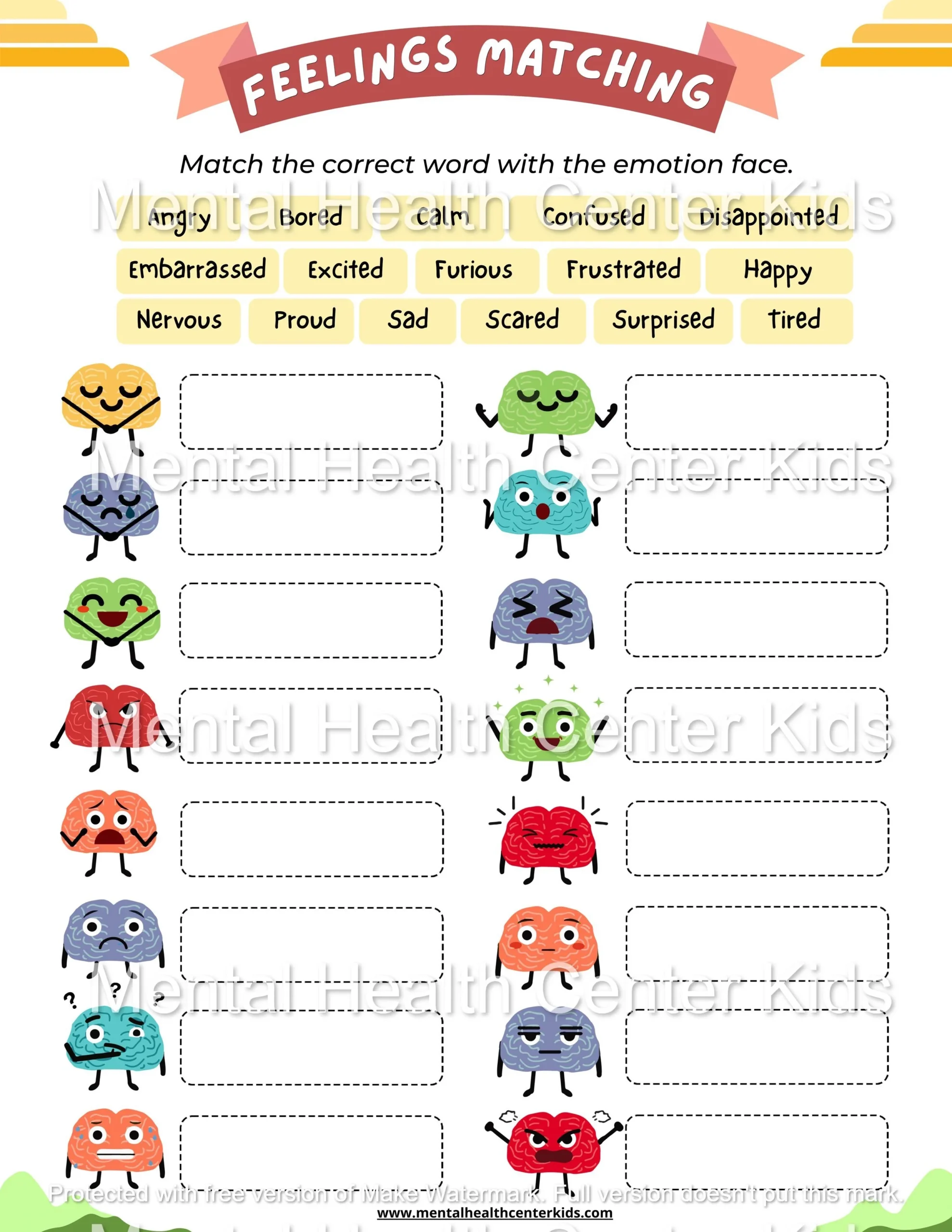 Feelings And Emotions Worksheets PDF 
