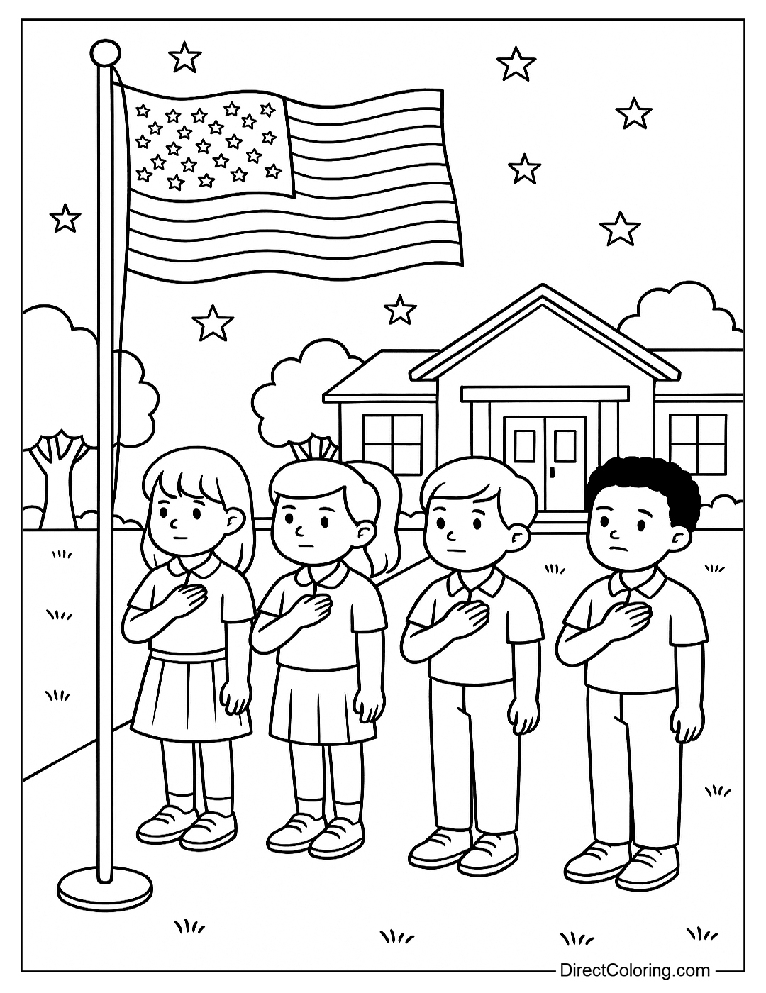 Flag Day Coloring Pages Free PDF To Download And Print