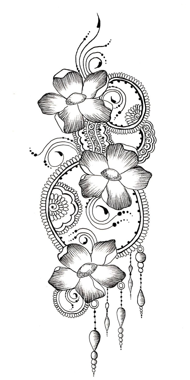 Flower Henna Design Drawing Www Jamilahhennacreations