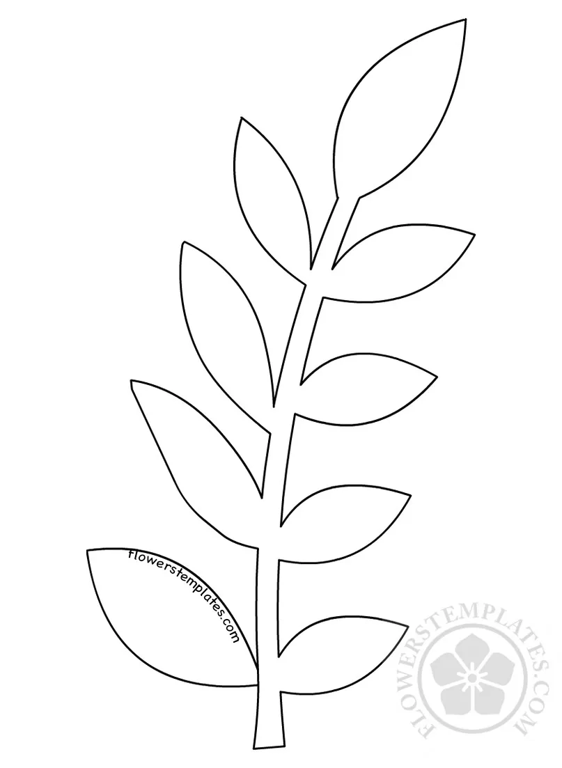 Free Printable Flower Stem Template