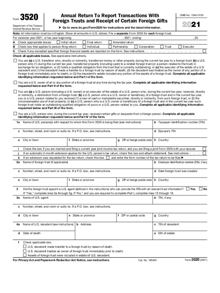 Form 3520 Fill Out amp Sign Online DocHub