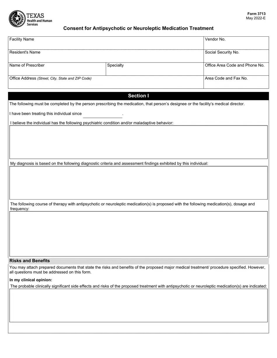 Form 3713 Fill Out Sign Online And Download Fillable PDF Texas 