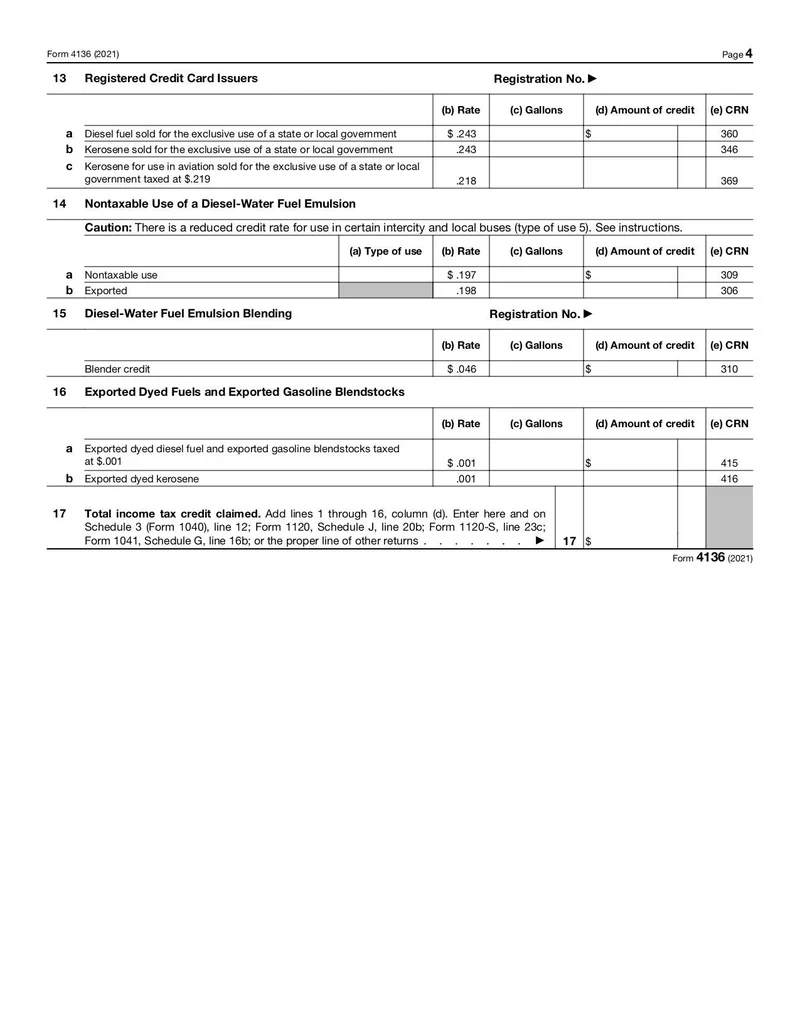 Printable Form 4136