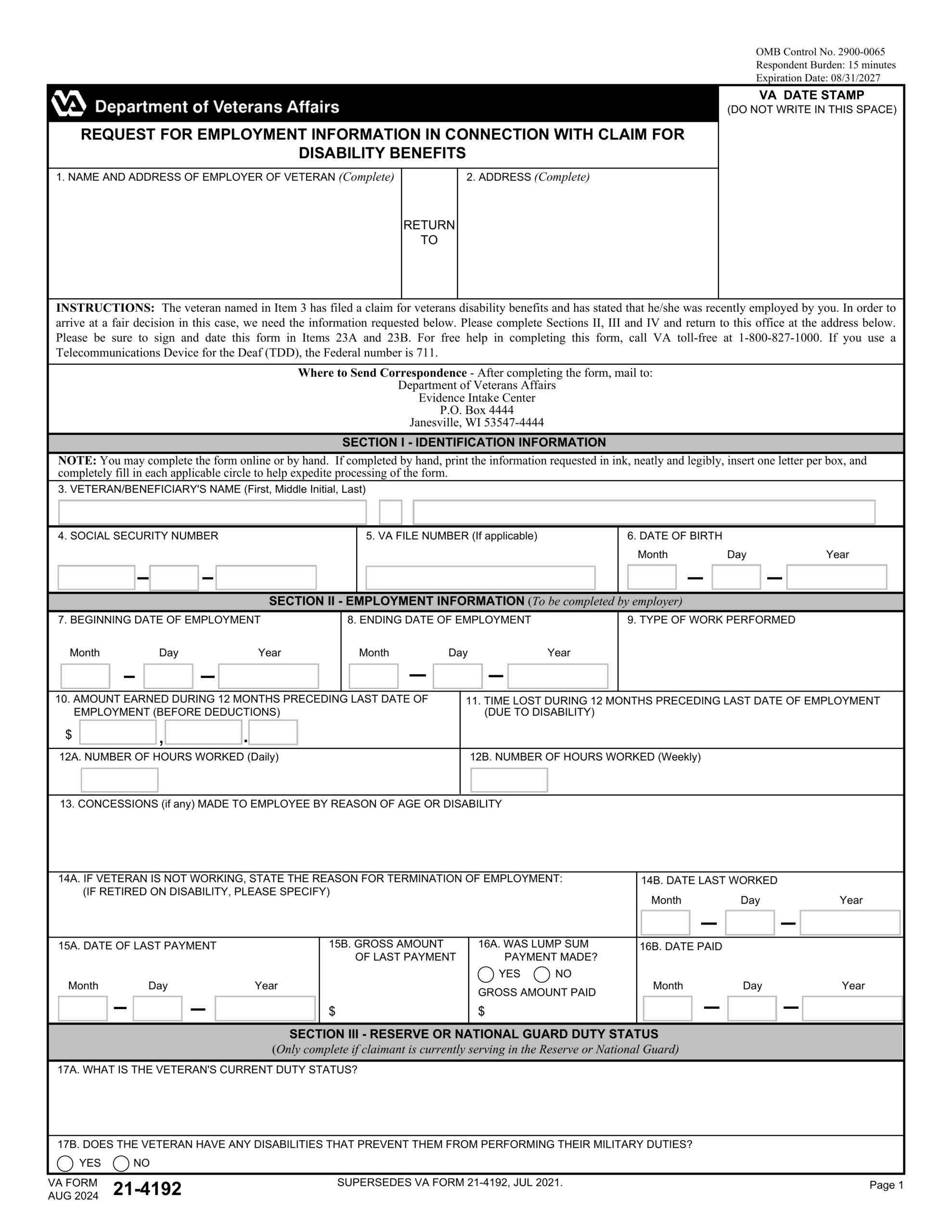 Federal Form 4473 Printable