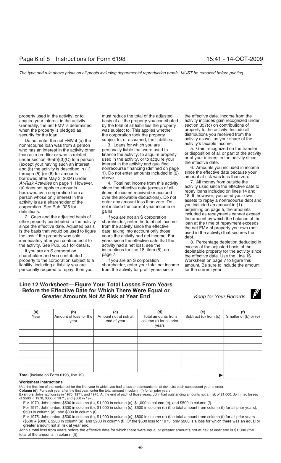 How To Fill Out Form 6198