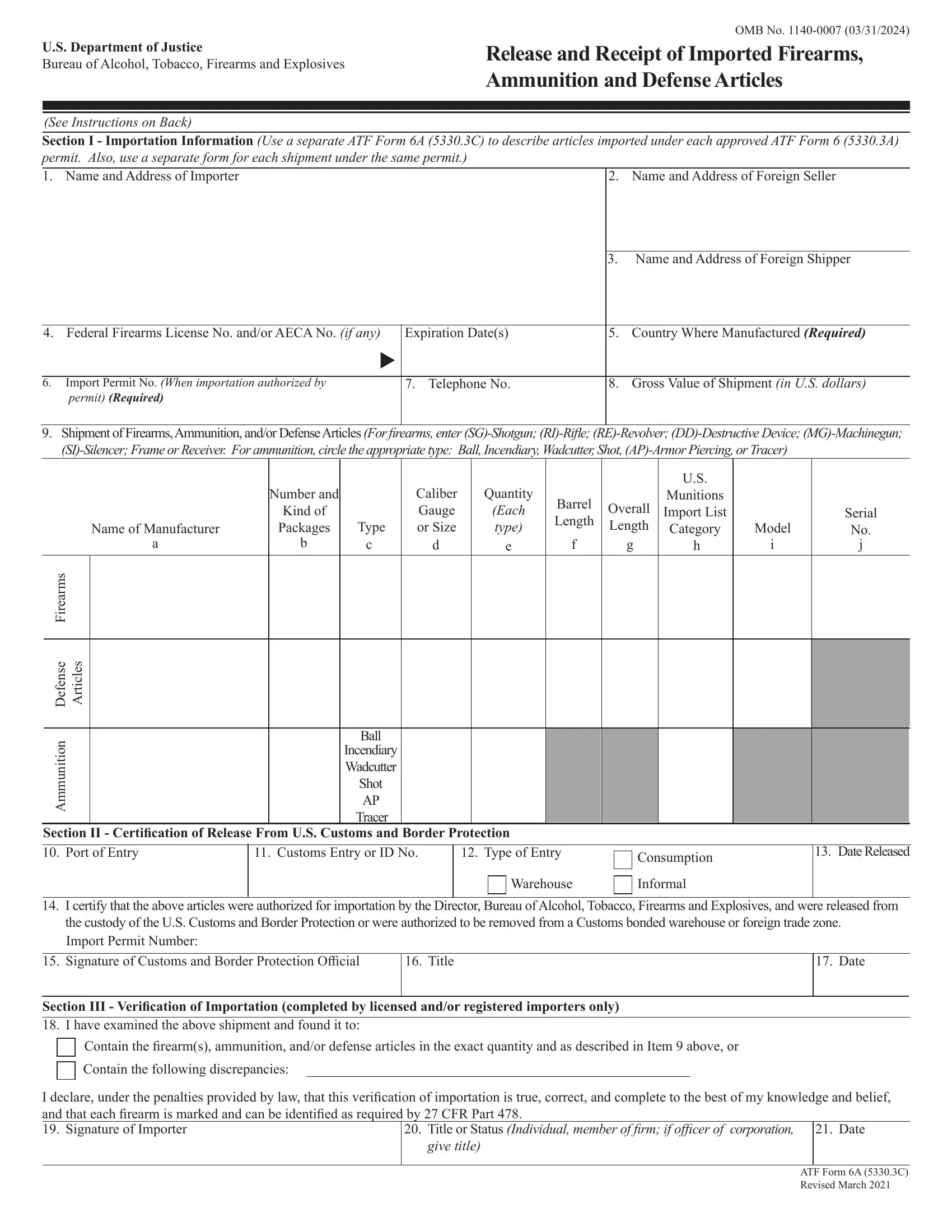 Form 6A Fill Out Printable PDF Forms Online