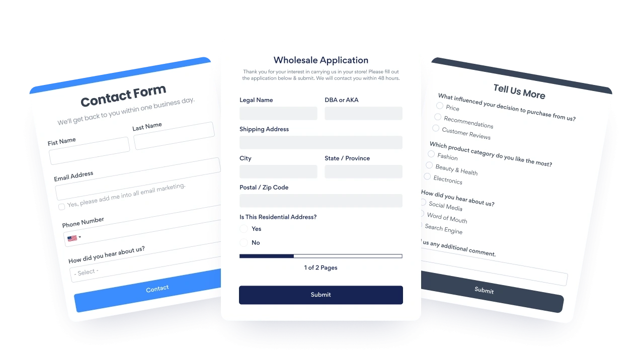 Form Builder Make Free Custom Forms That Convert POWR
