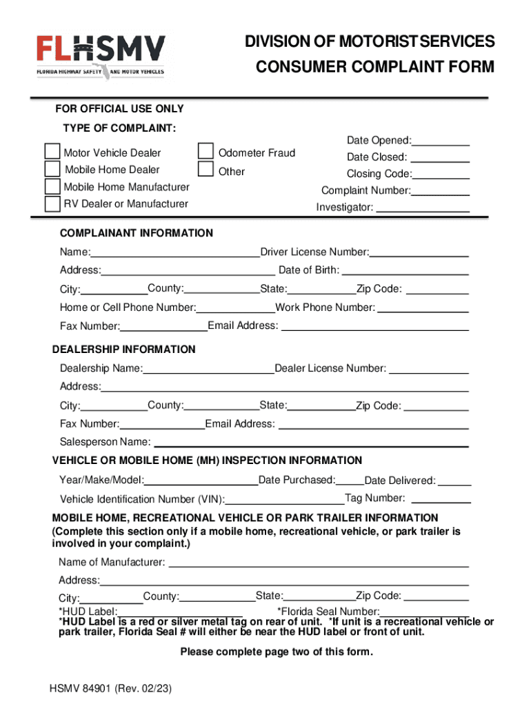 Form Hsmv 82040 Printable