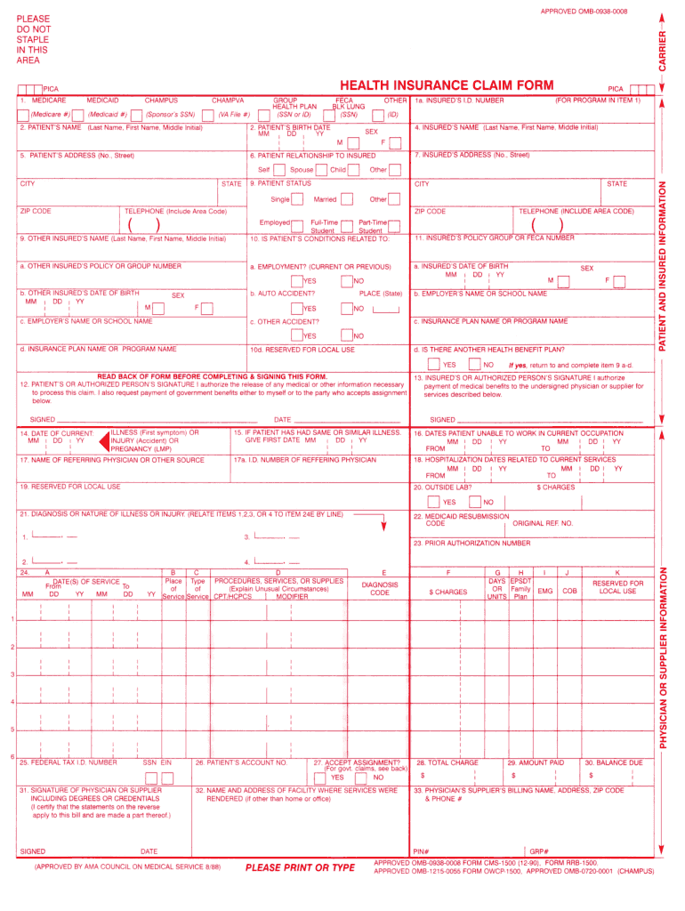 Form Omb 0938 Printable