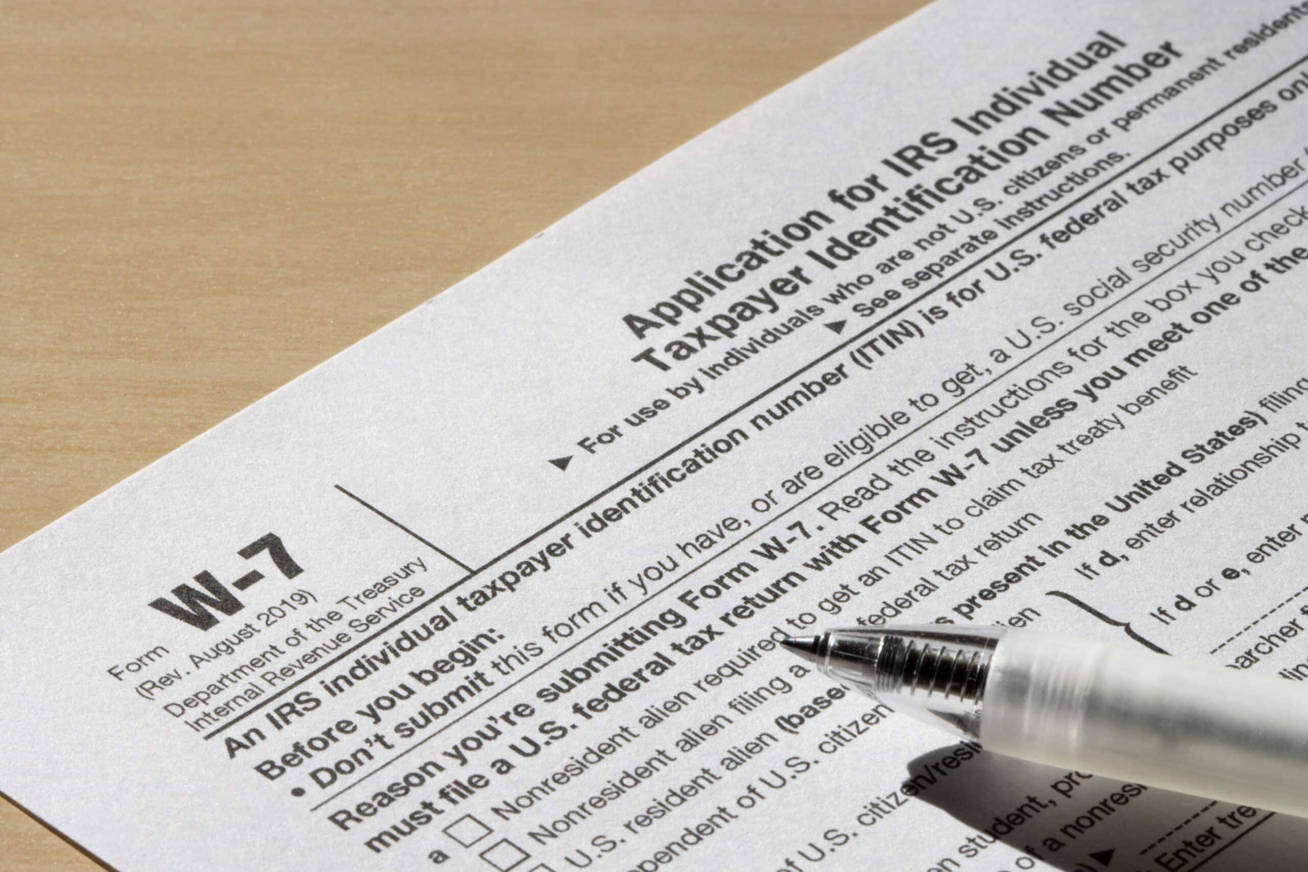 Form W 7 ITIN Application A Complete Guide For U S Expats