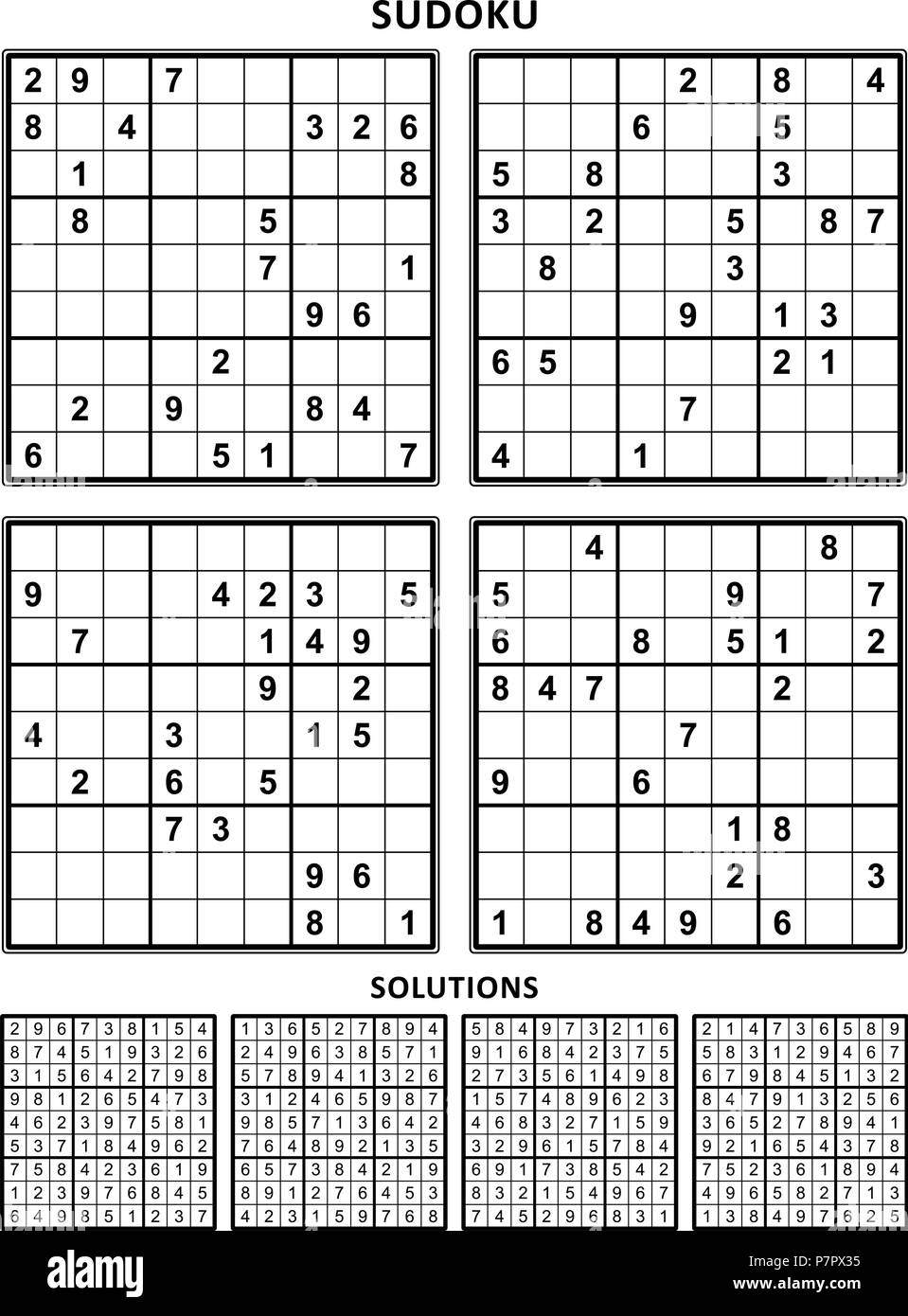 Four Sudoku Puzzles Of Comfortable easy Yet Not Very Easy Level 
