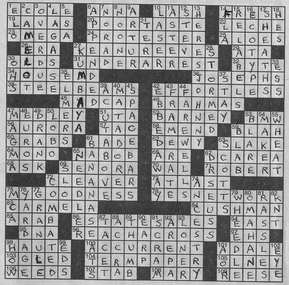 Premier Crossword Frank Longo Printable