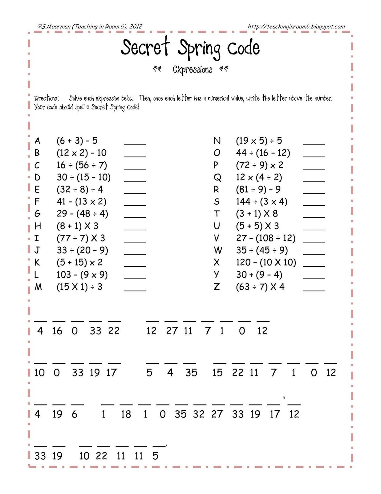 Free 6th Grade Fun Math Worksheet Download Free 6th Grade Fun 