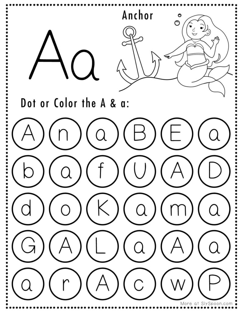 Letter A Worksheets Printable Free
