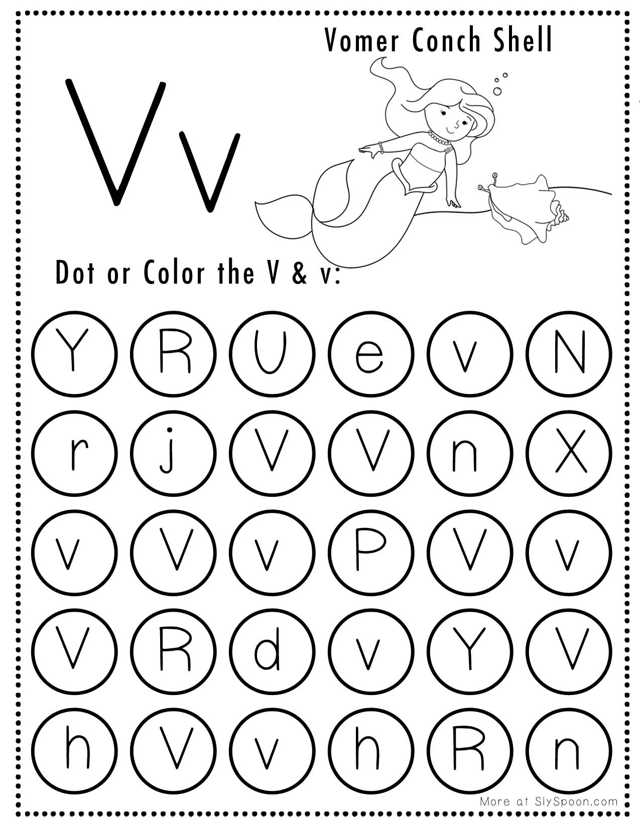 Free And Printable Letter V