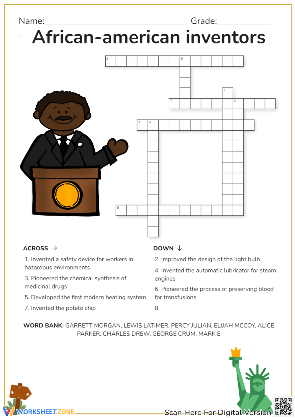 Free Printable History Crossword Puzzles